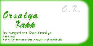 orsolya kapp business card